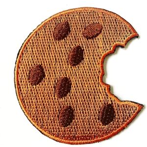 2 Pc Cookies milk Sweet Cookie Monster Applique Embroidered Sew on Iron on Patch